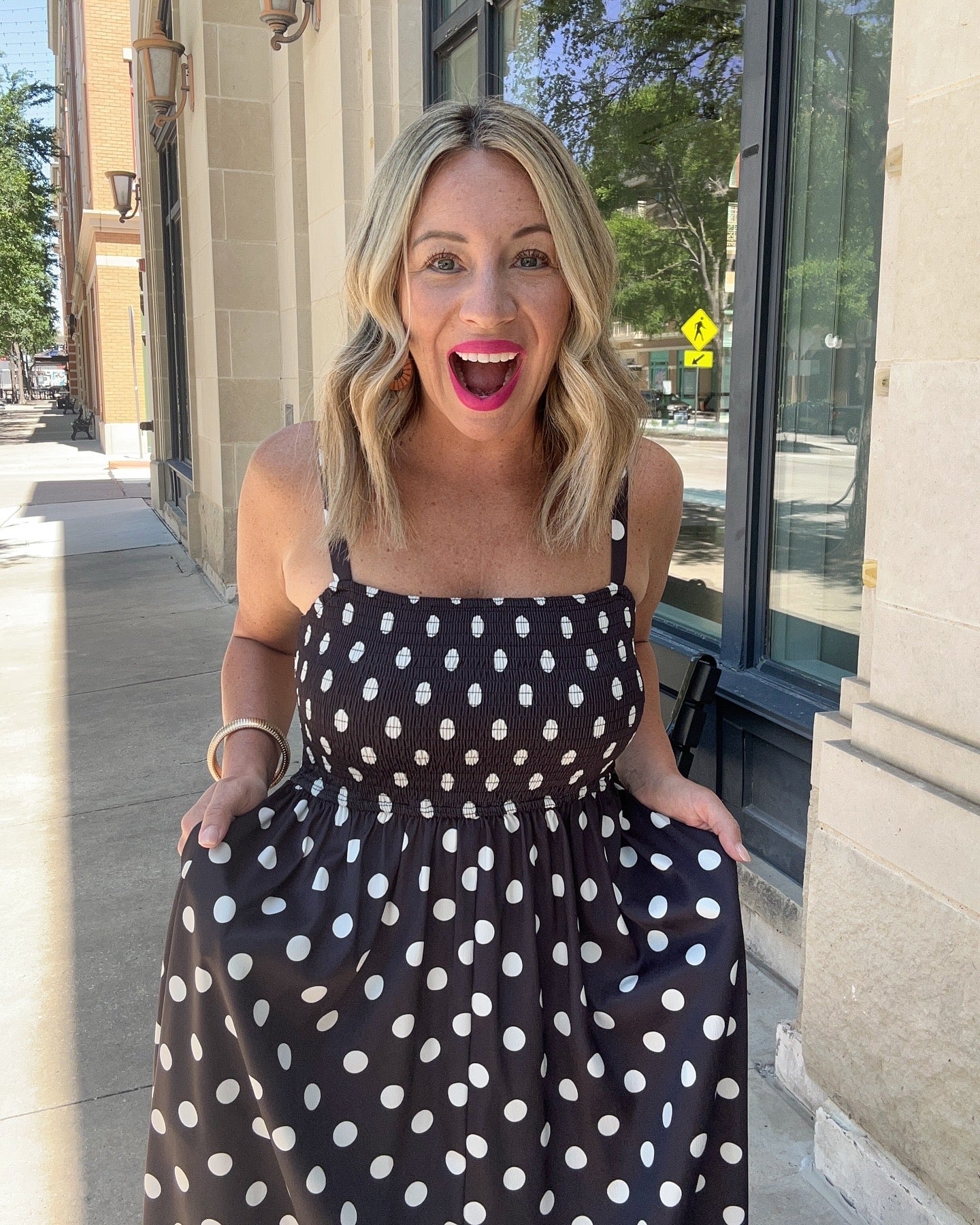 Polka Dot Midi Dress