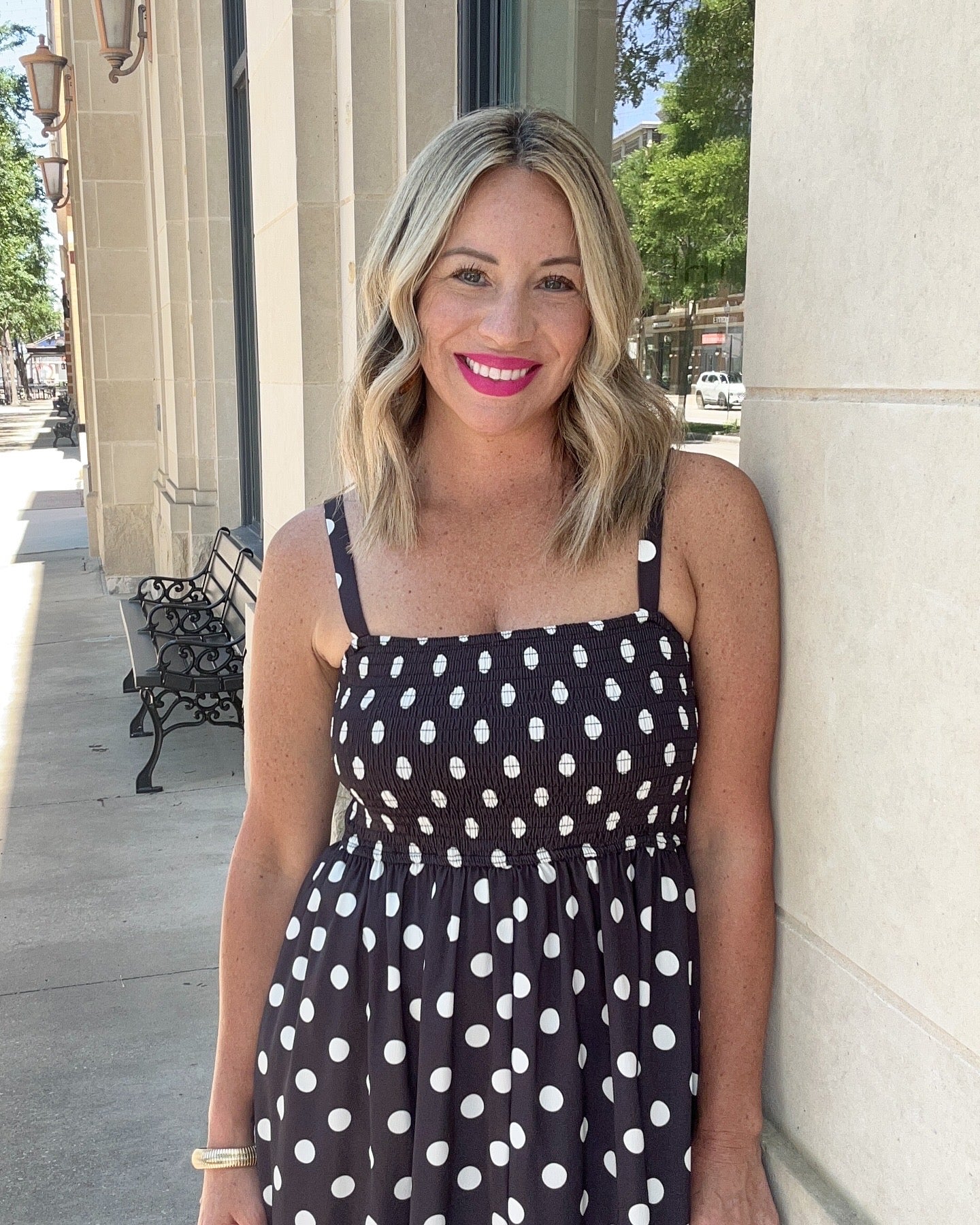 Polka Dot Midi Dress