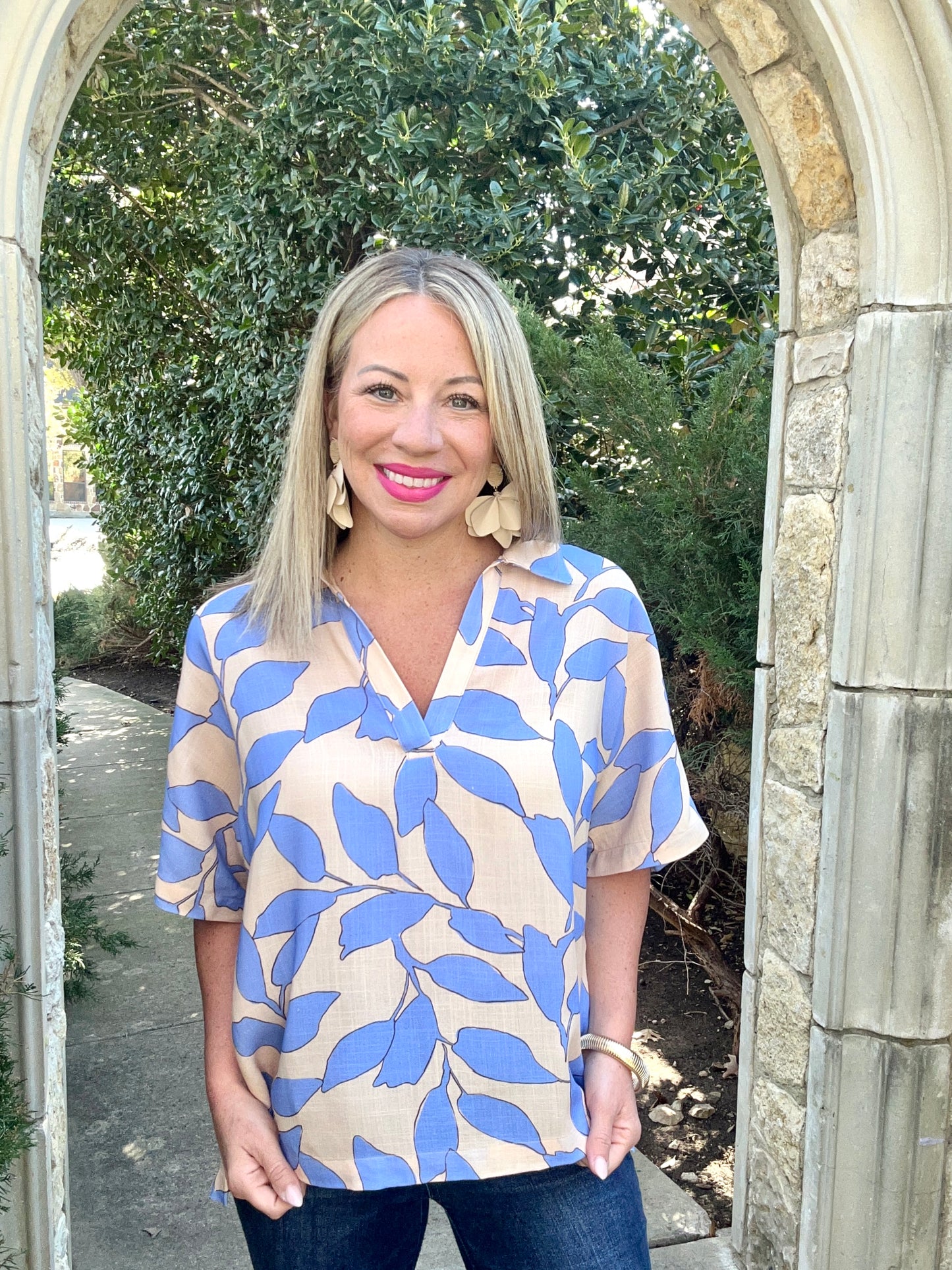 Maya Geo Dolman Blouse