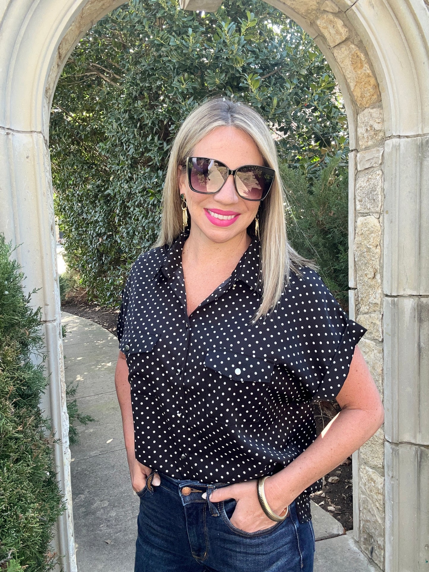 Posh Polka Dot Top