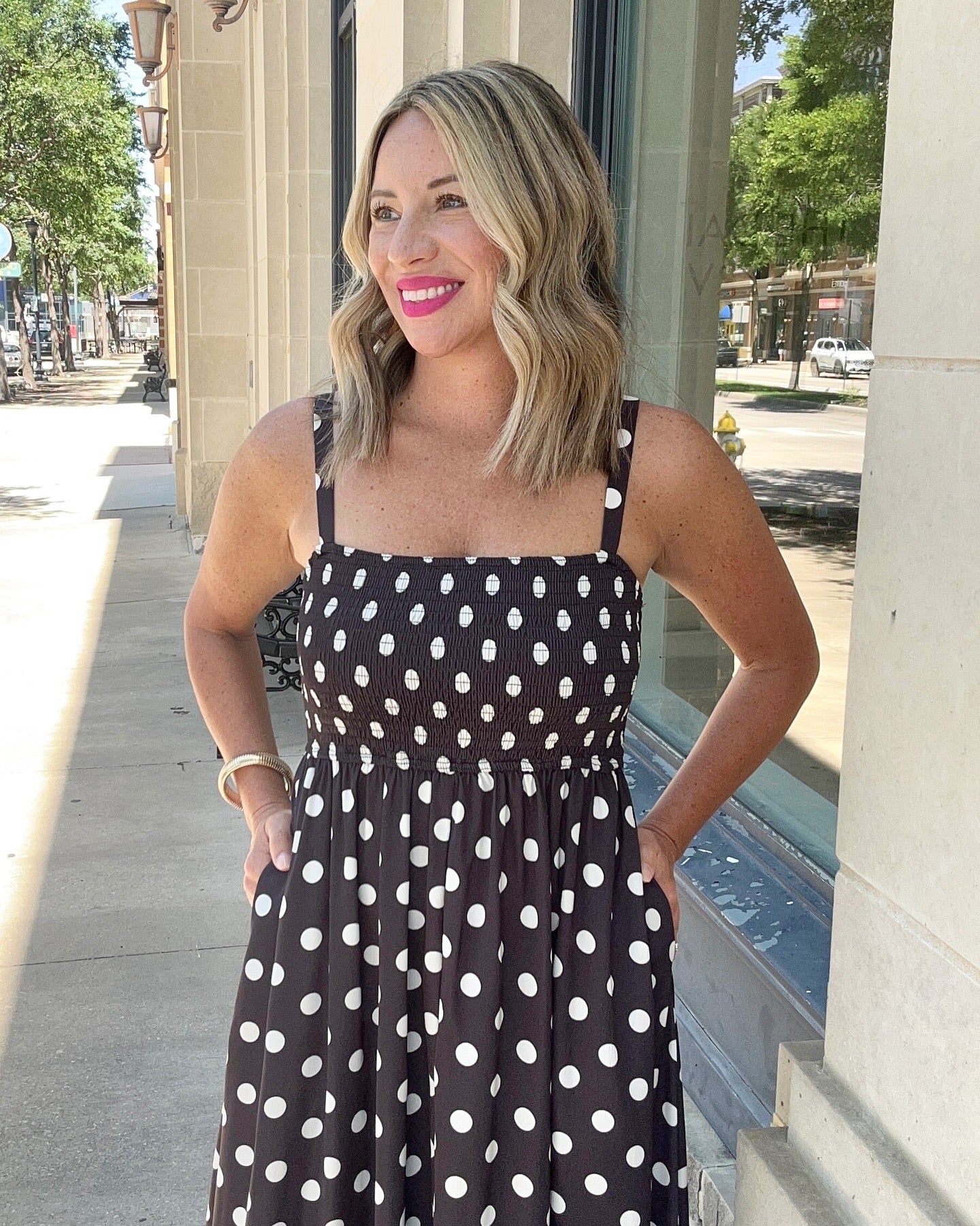 Polka Dot Midi Dress