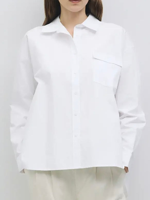 White Button-Down Top