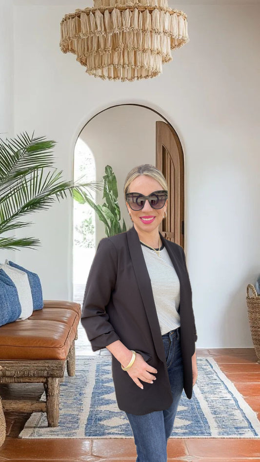 Boyfriend Blazer: Black