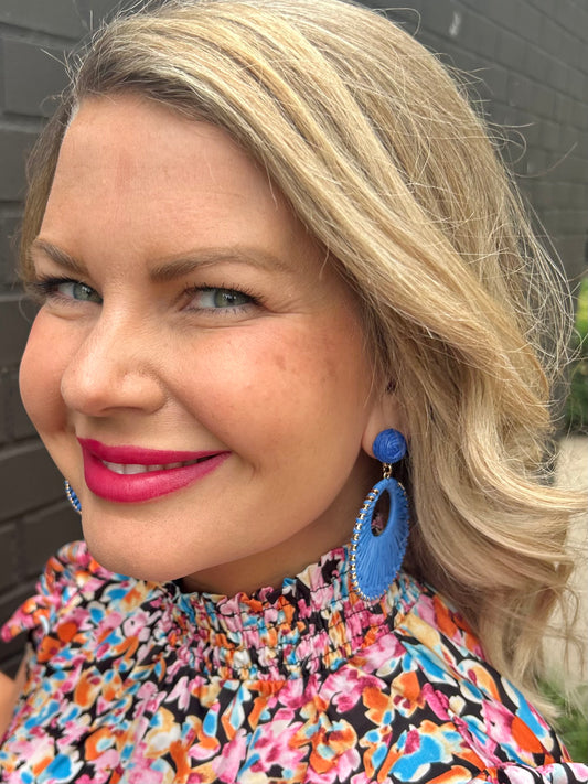 The Isla Earring-Blue