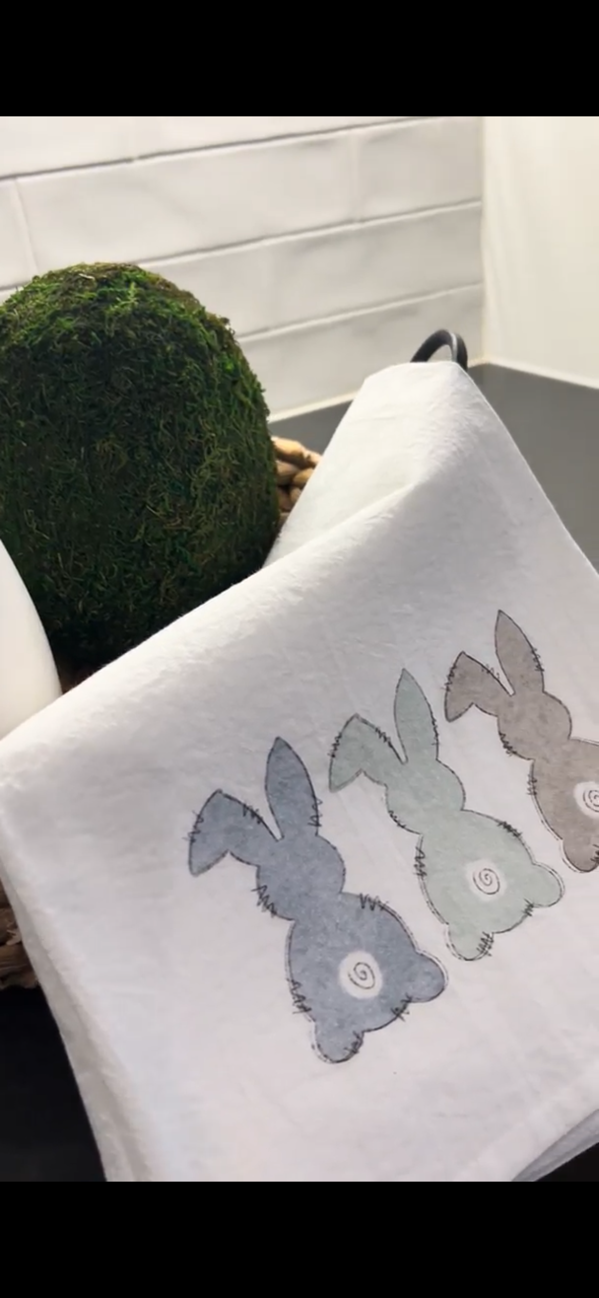 Trio Bunny Tea Towel