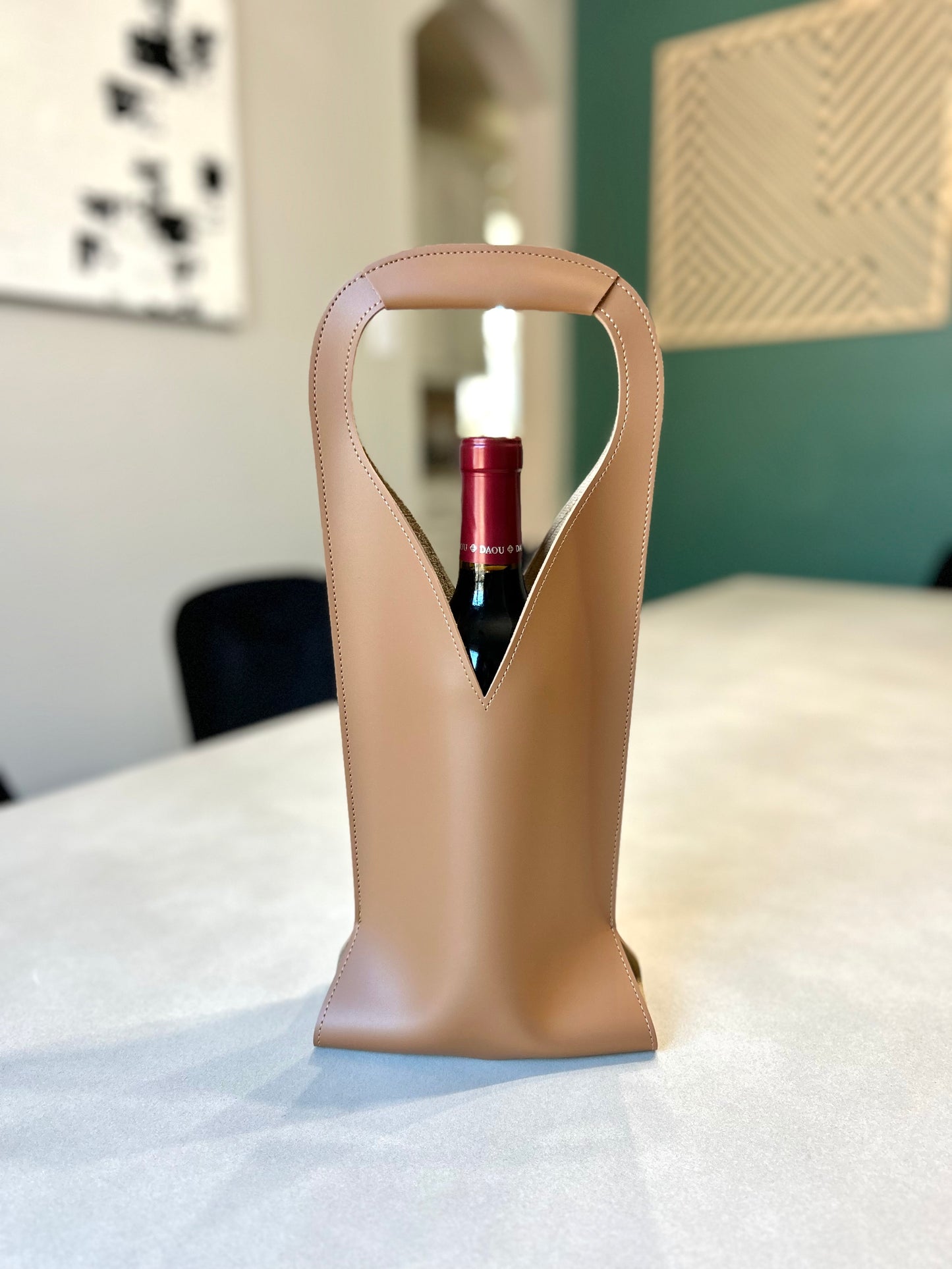 Luxe Leather Wine Tote Set