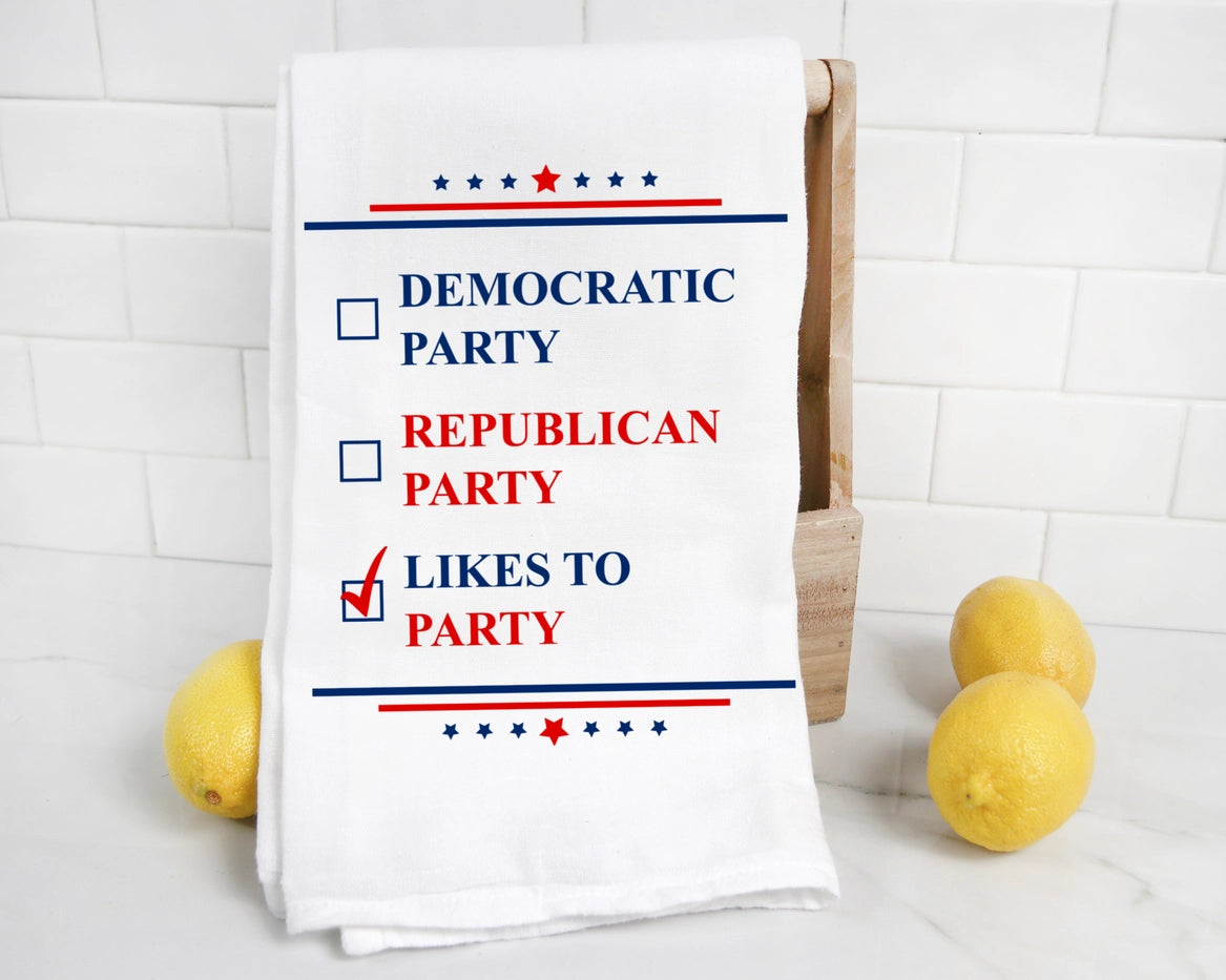 Likes to Party Tea Towel