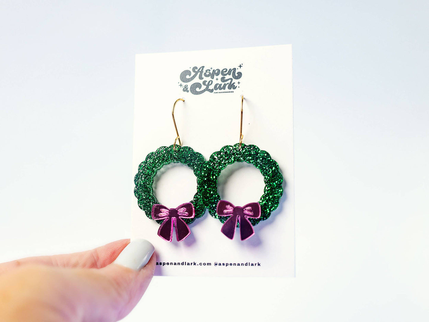 Glitter Wreath Dangles