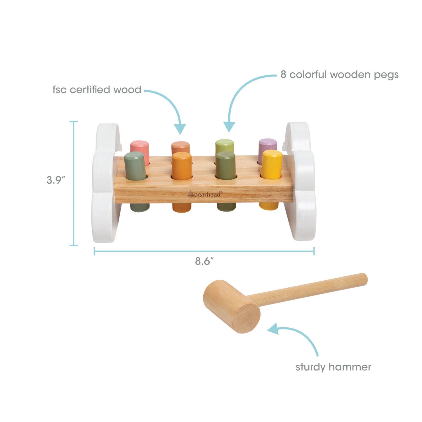 Wooden Hammer Bench Toy (12mos & up)