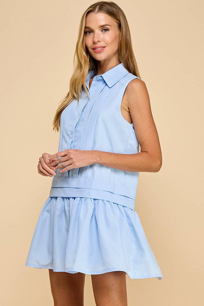Pink Palms Mini Dress