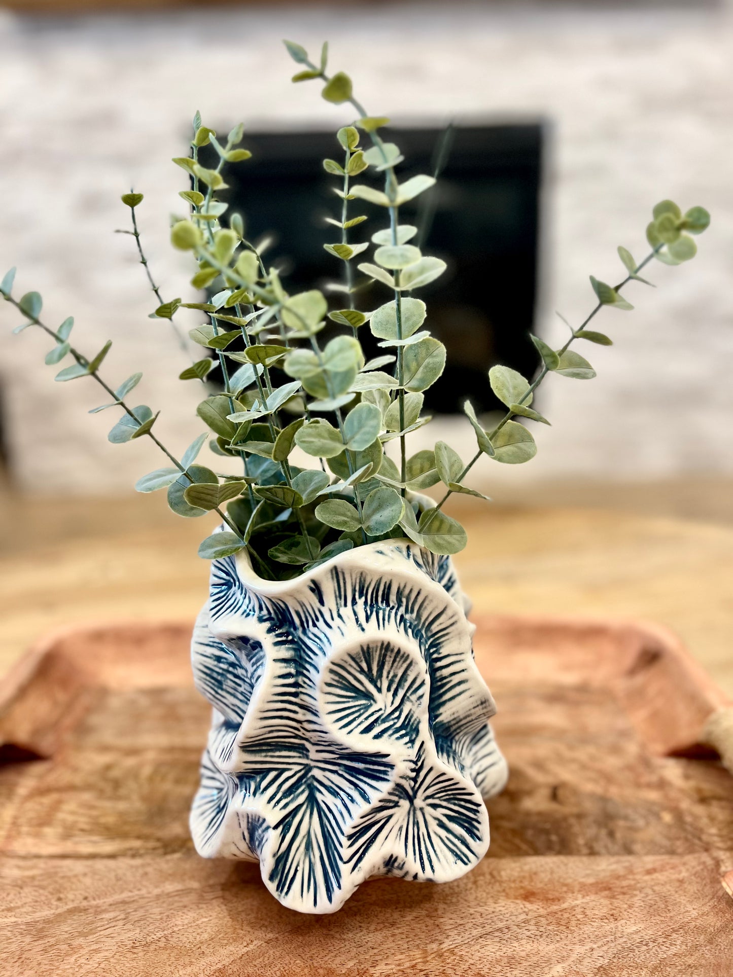 Textured Stone Vase