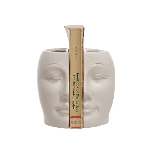 Sculpted Face Bookends