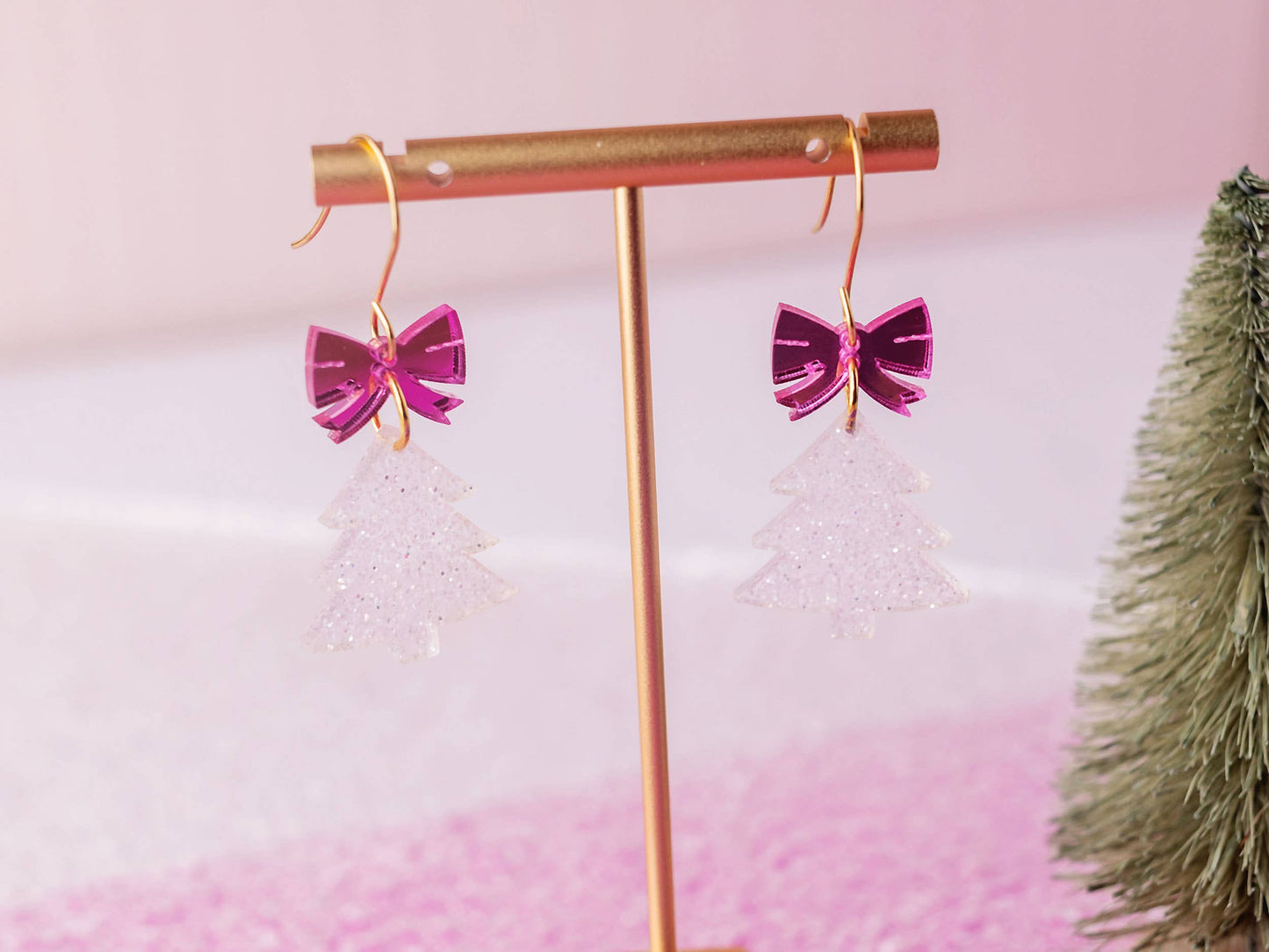 Oh Pinkmas Tree Earrings