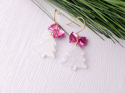 Oh Pinkmas Tree Earrings