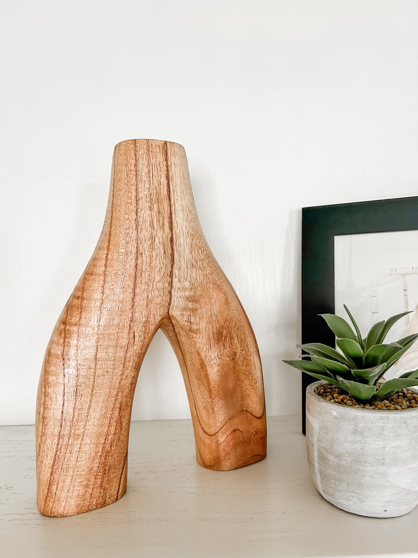 Arched Wood Vase