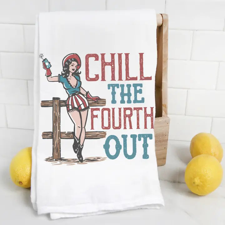 Retro Vintage Chill Tea Towel