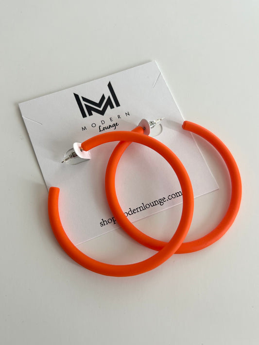 Orange Chic Hoops