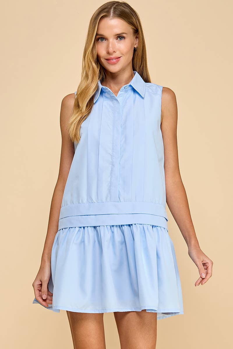Pink Palms Mini Dress