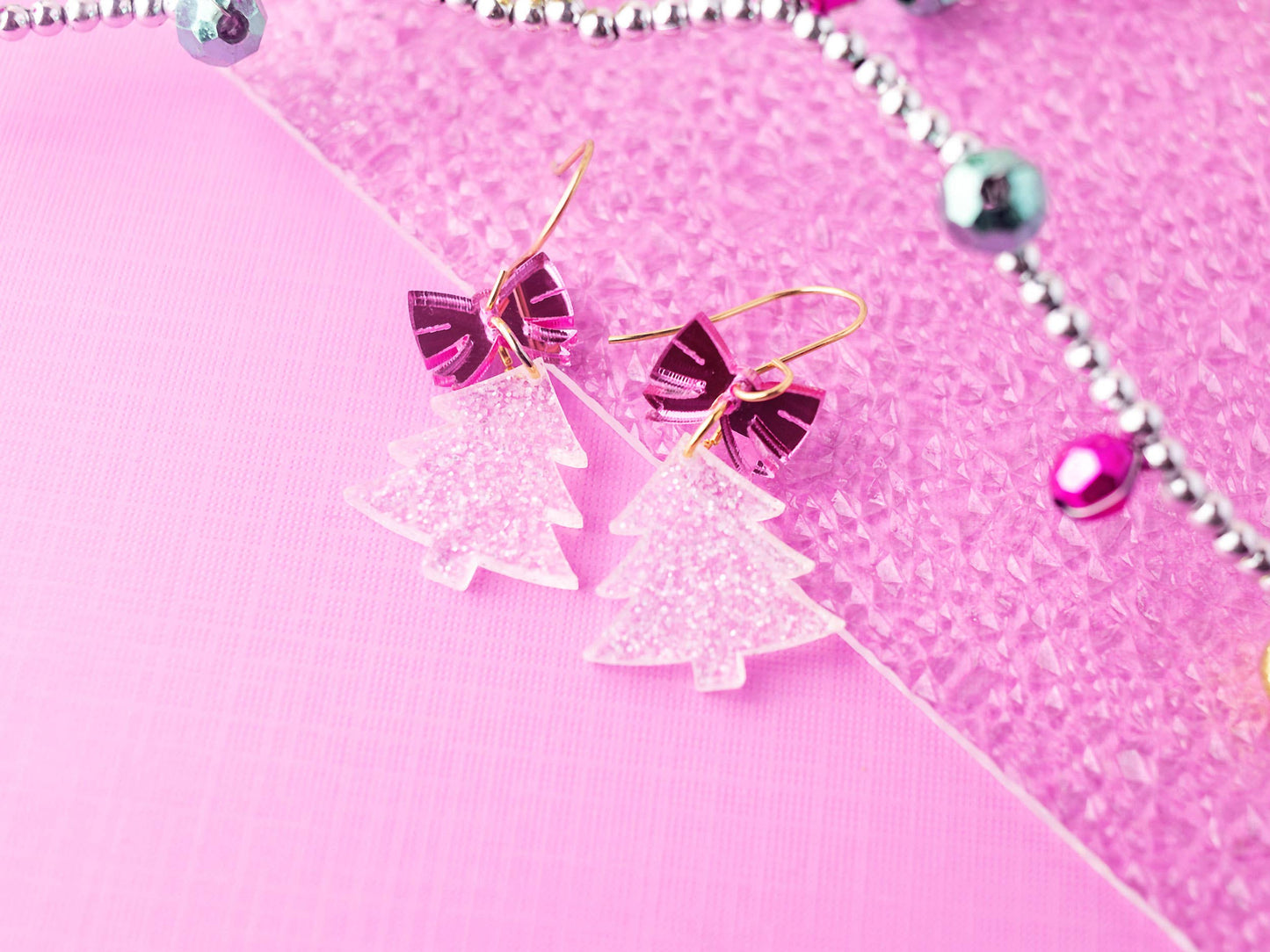 Oh Pinkmas Tree Earrings