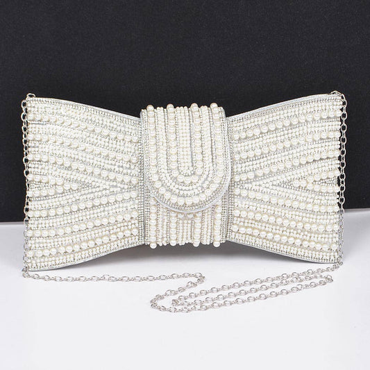 Glam Party Clutch- Silver