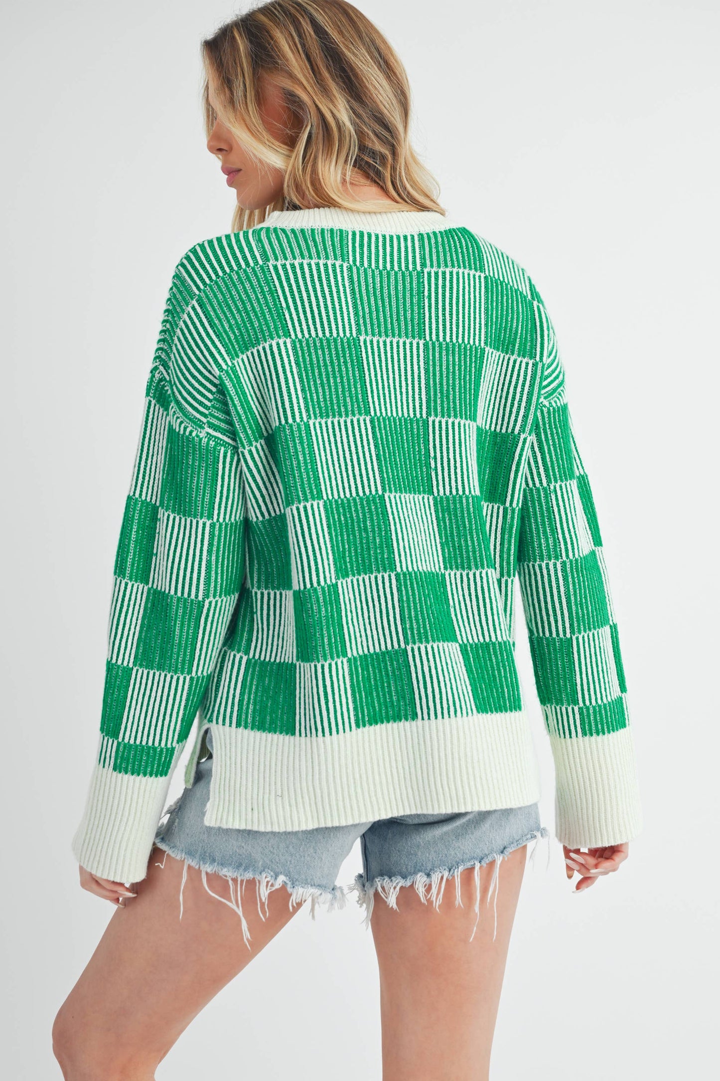 Emerald Checkered Sweater