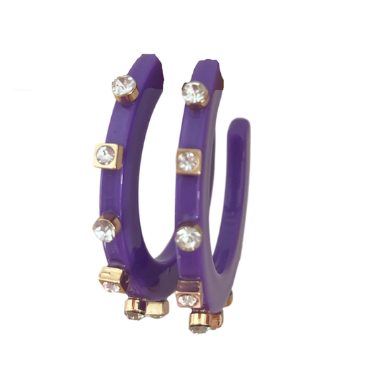 City Girl Jewel Hoop - Purple