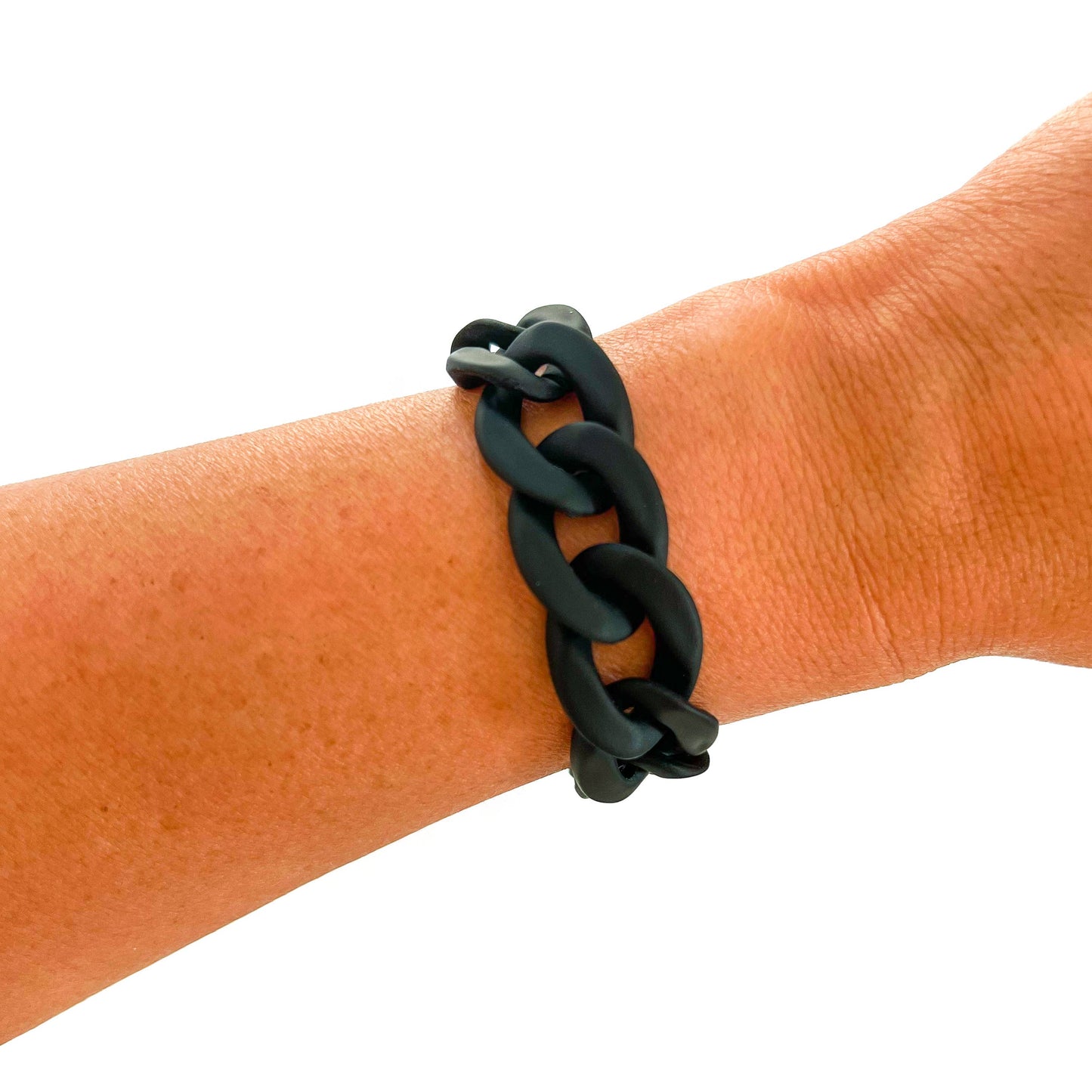 Matte Black Link Bracelet